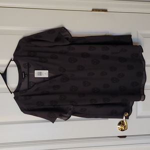 Torrid Gray Skull Shirt Size 2